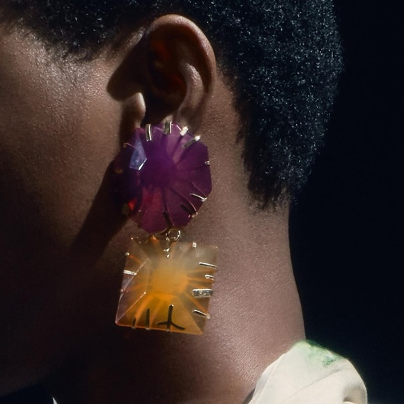 Zara Jewelry - Zara Multicolor Resin Statement Earrings - Bold Geometric Jewelry